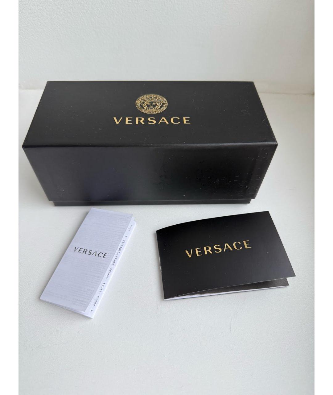 VERSACE Коричневые пластиковые солнцезащитные очки, фото 6