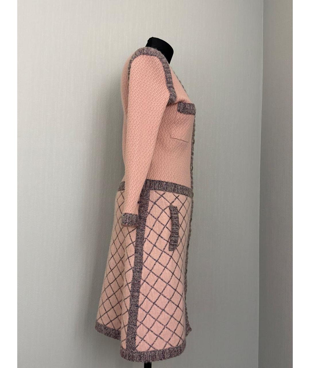 CHANEL Розовое шелковое повседневное платье, фото 3
