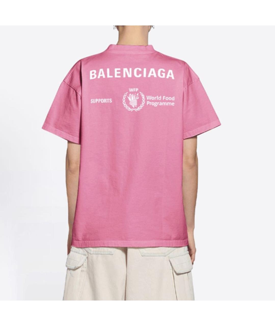 BALENCIAGA Розовая футболка, фото 4
