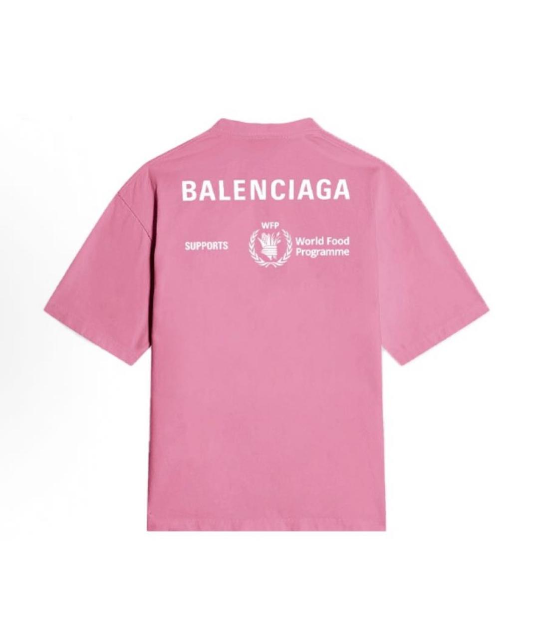 BALENCIAGA Розовая футболка, фото 2