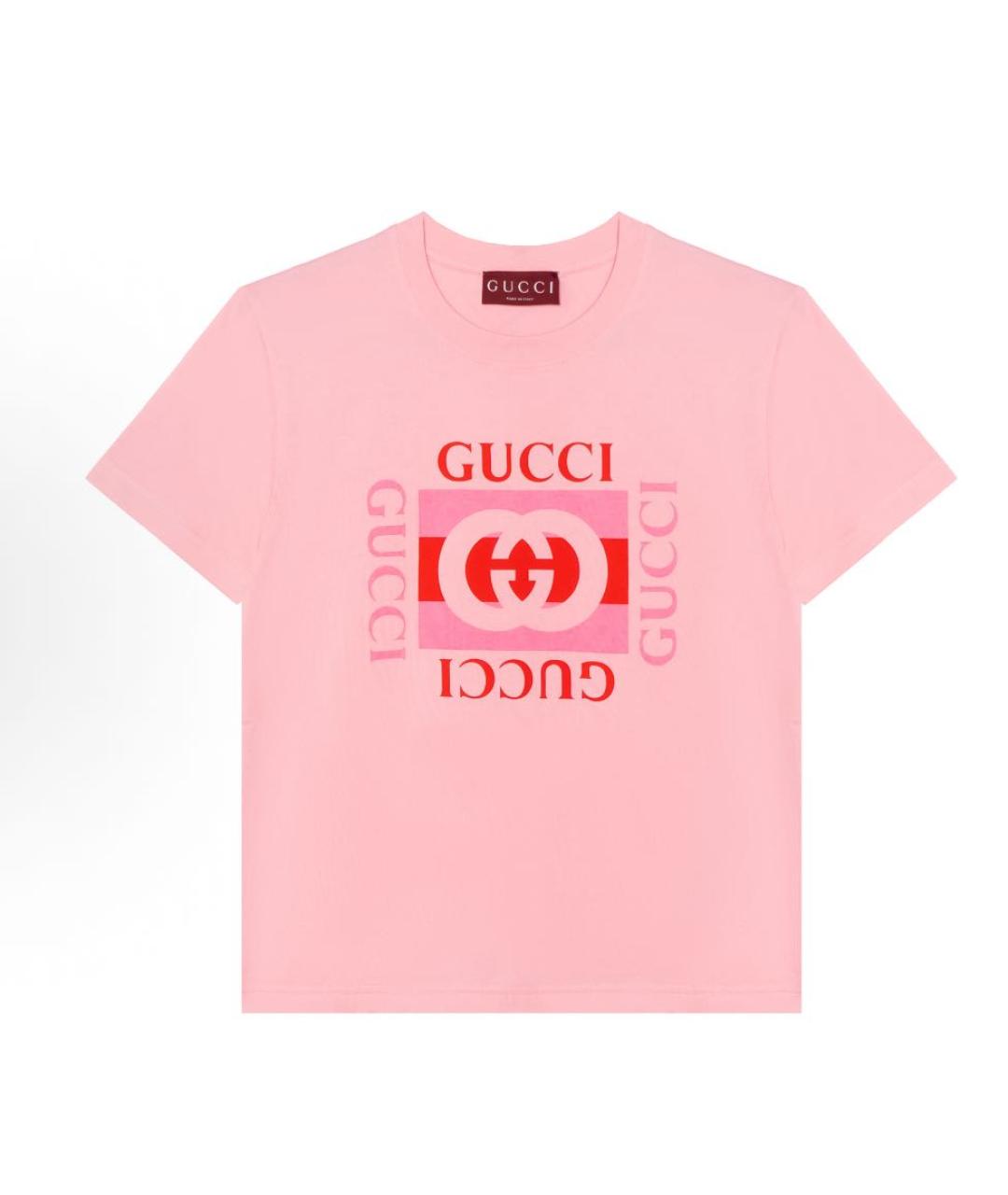 GUCCI Розовая футболка, фото 4