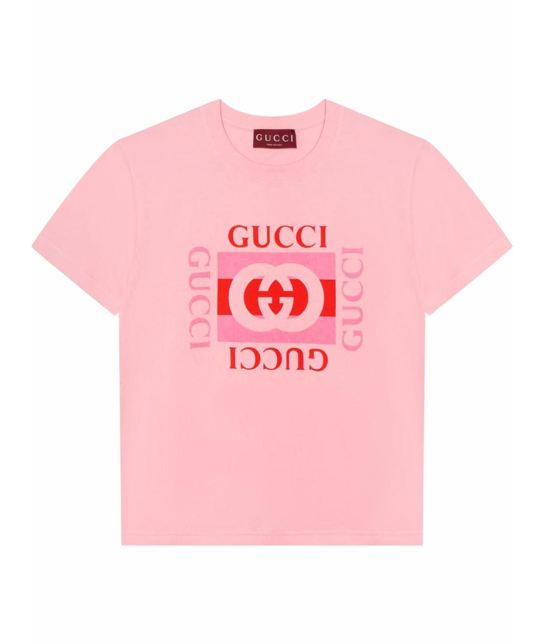 GUCCI Розовая футболка, фото 1