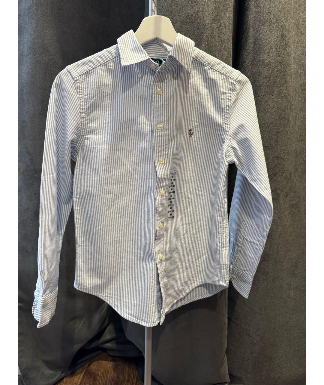 POLO RALPH LAUREN Голубая хлопковая детская рубашка, фото 8