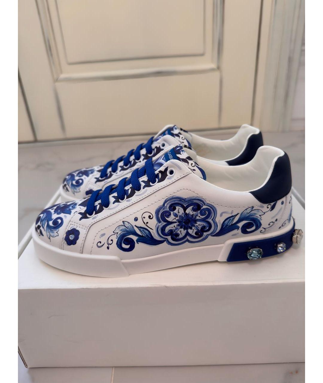 DOLCE&GABBANA Мульти кожаные кеды, фото 5