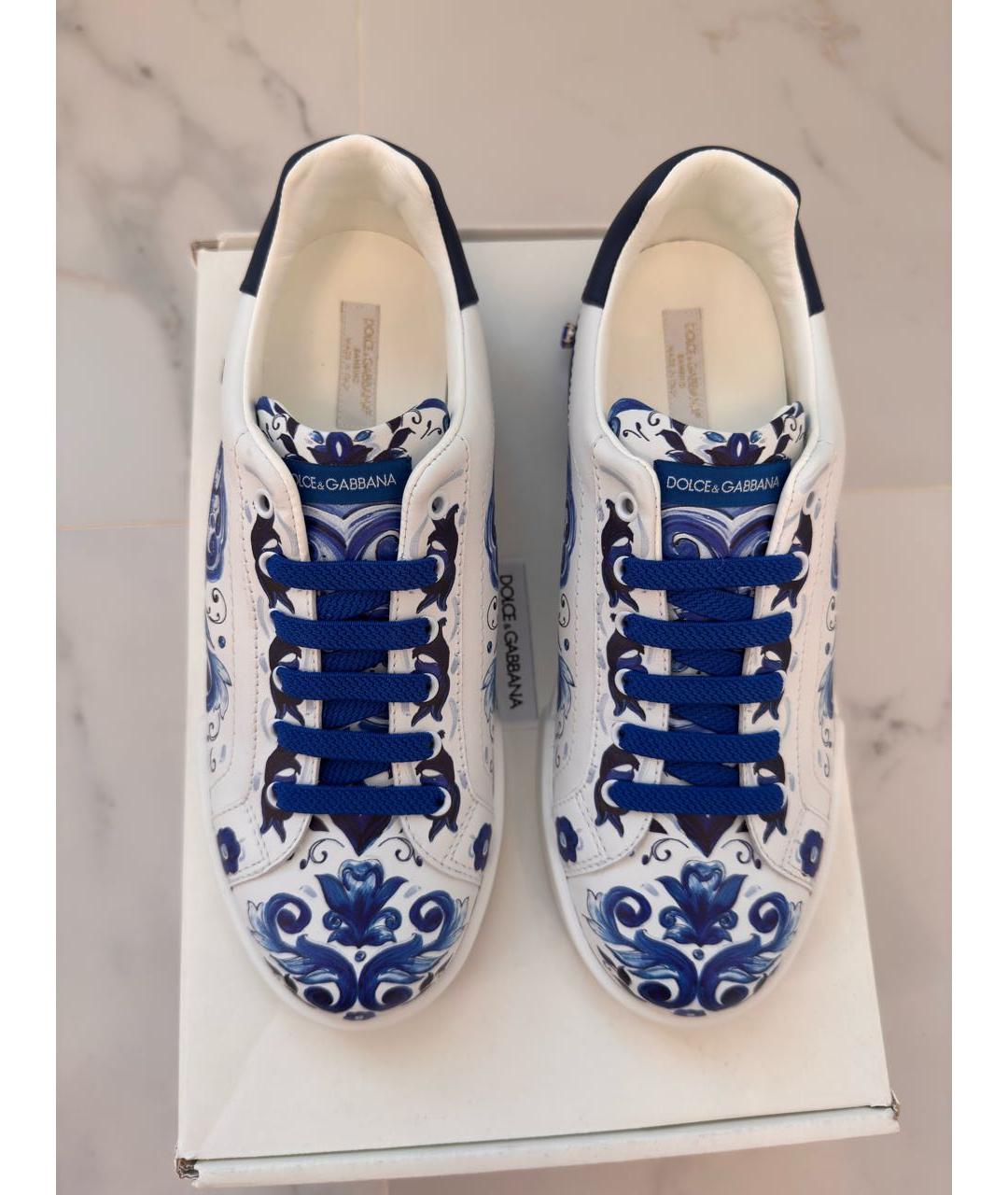 DOLCE&GABBANA Мульти кожаные кеды, фото 2