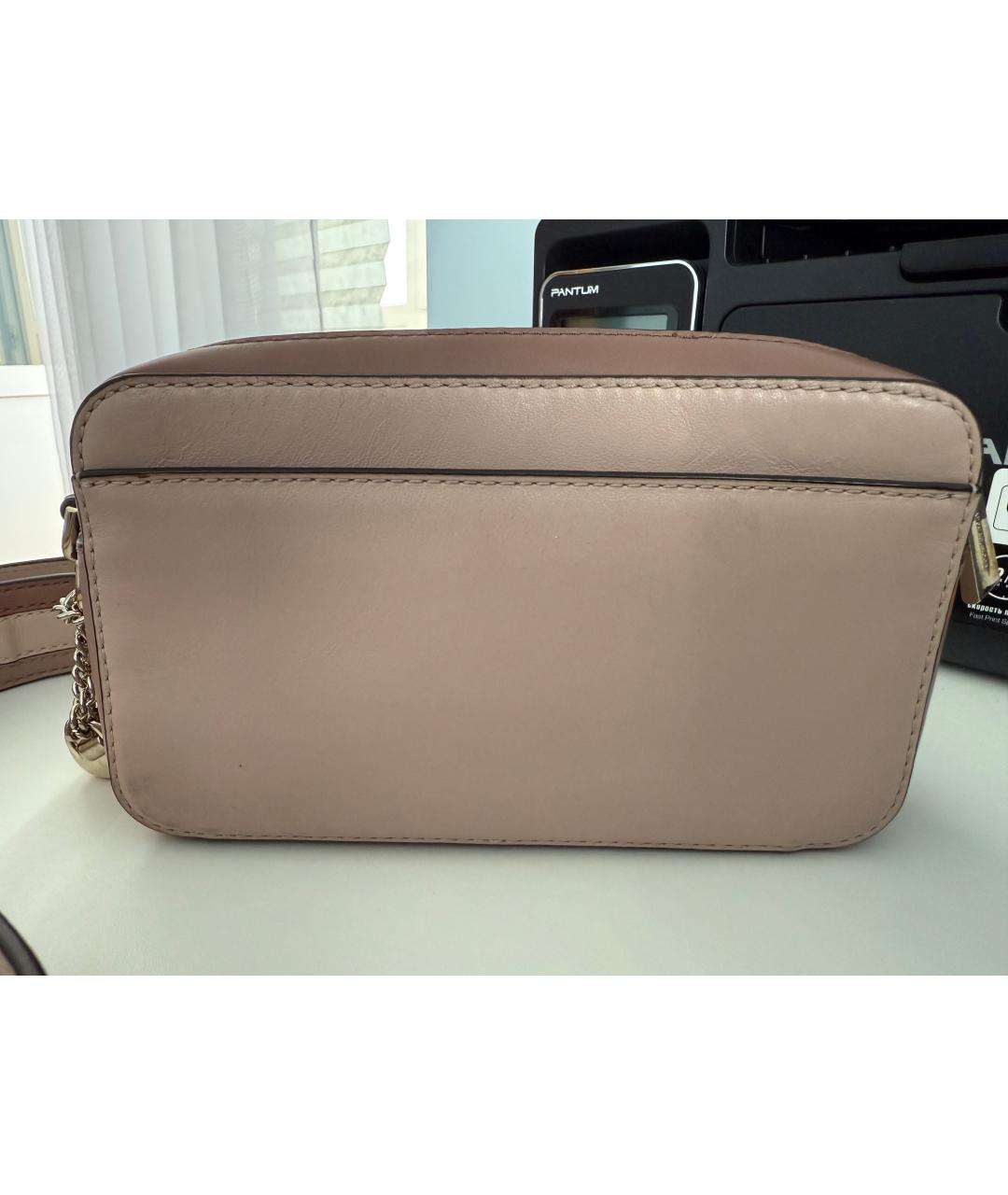 MICHAEL KORS Розовая кожаная сумка через плечо, фото 3