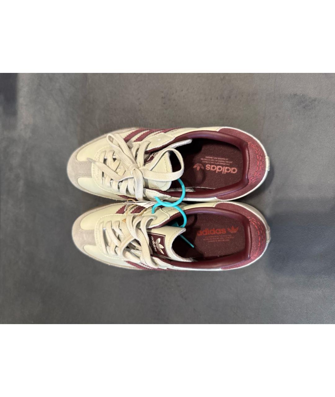 ADIDAS Бежевые кожаные кеды, фото 3