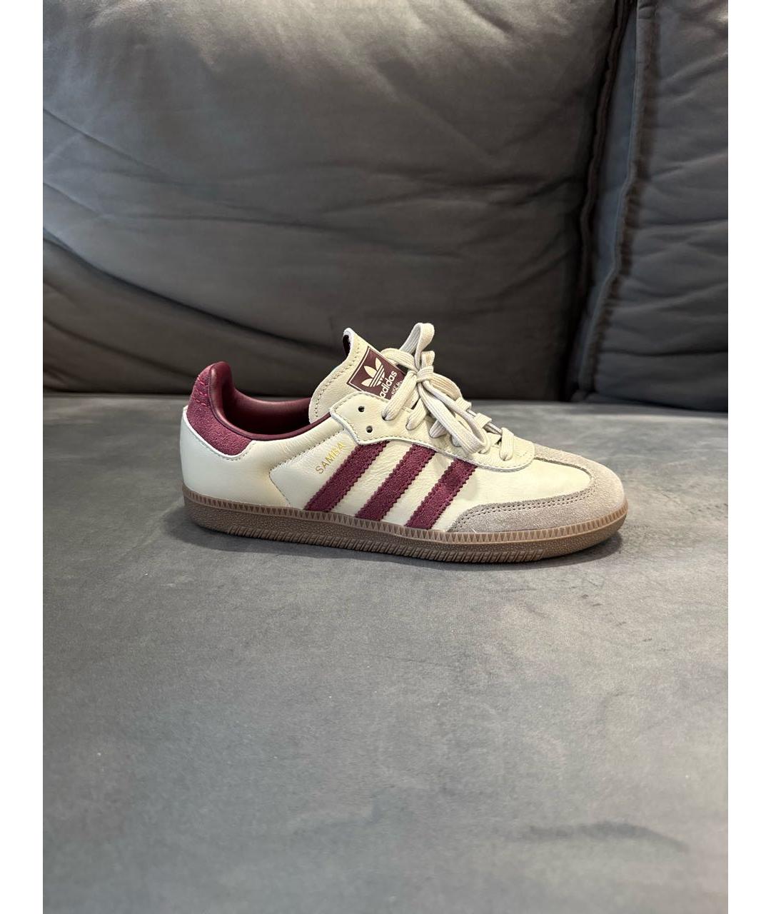 ADIDAS Бежевые кожаные кеды, фото 8