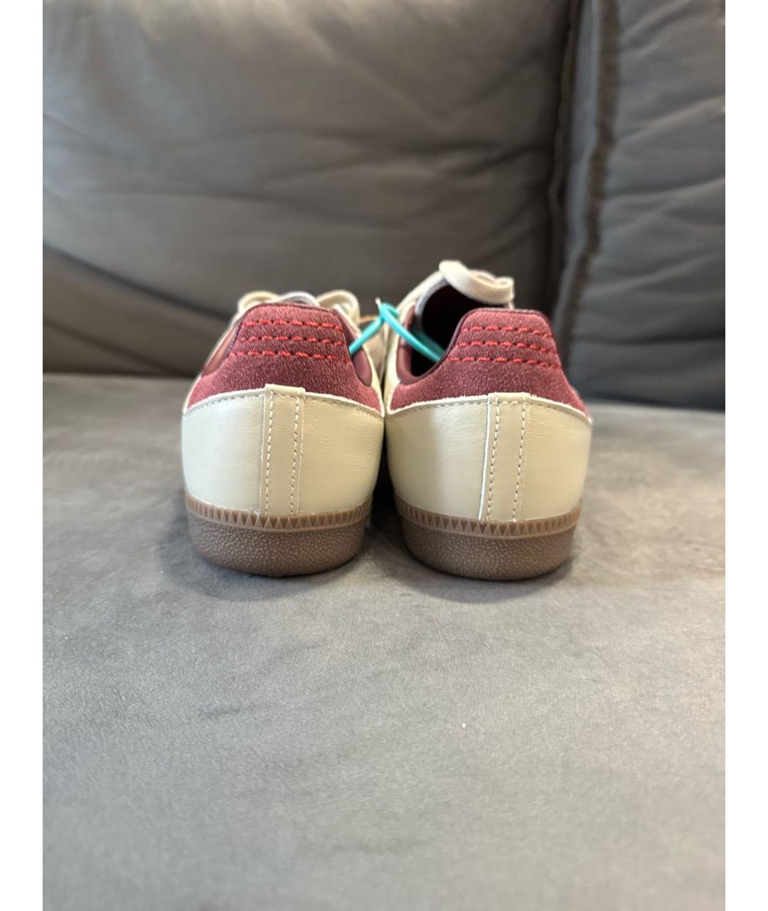 ADIDAS Бежевые кожаные кеды, фото 4