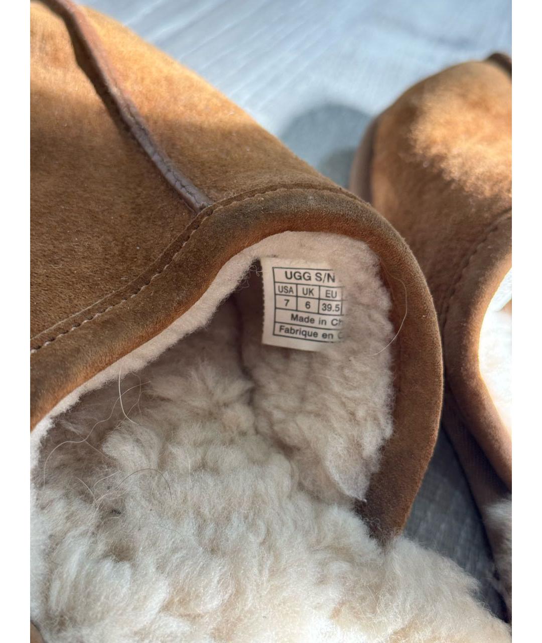 UGG AUSTRALIA Кожаные шлепанцы, фото 3