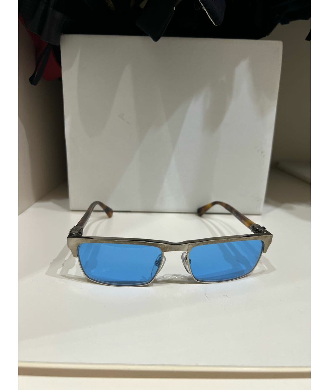 CHROME HEARTS Голубые металлические солнцезащитные очки, фото 5