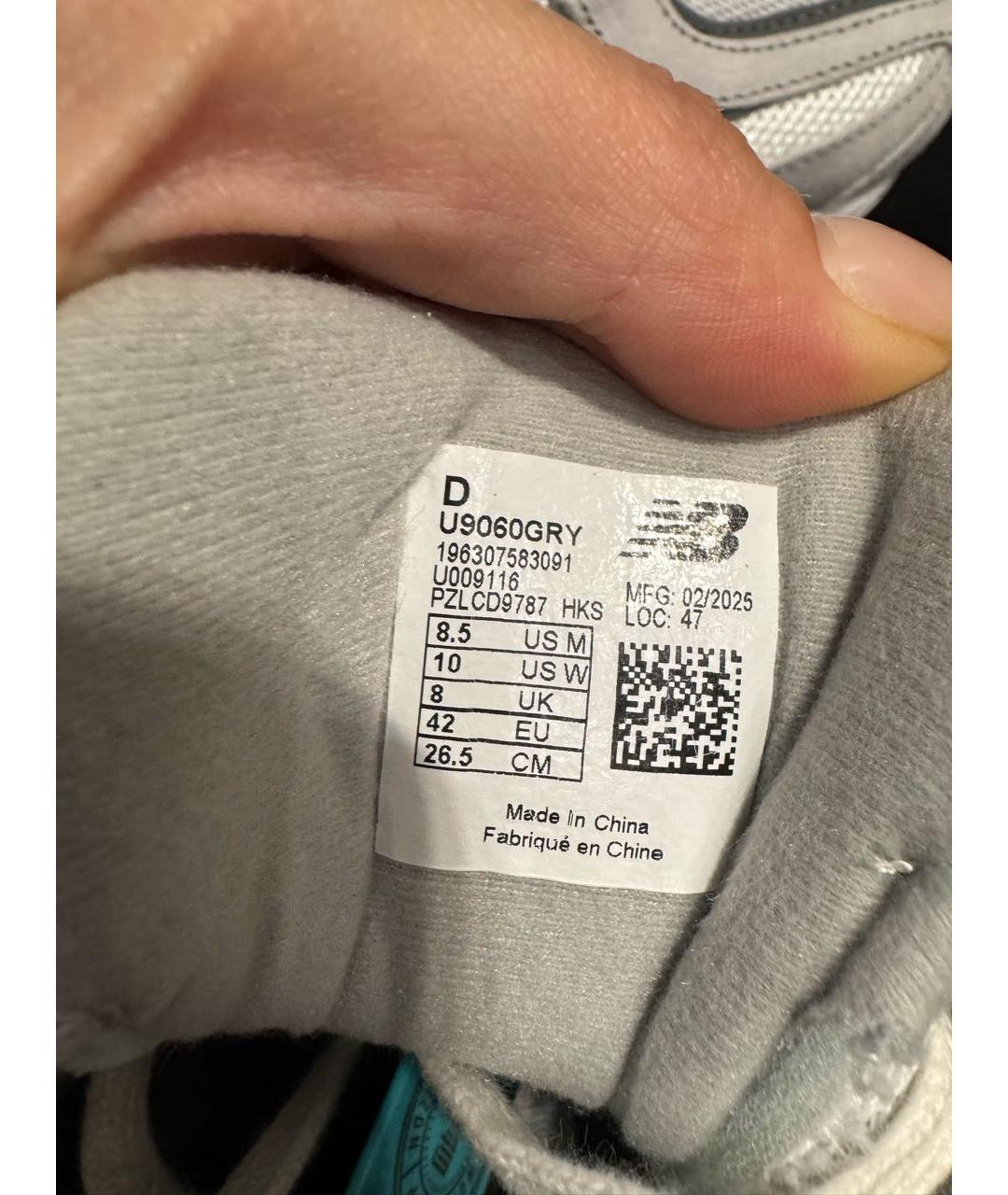 NEW BALANCE Серые замшевые высокие кроссовки / кеды, фото 6