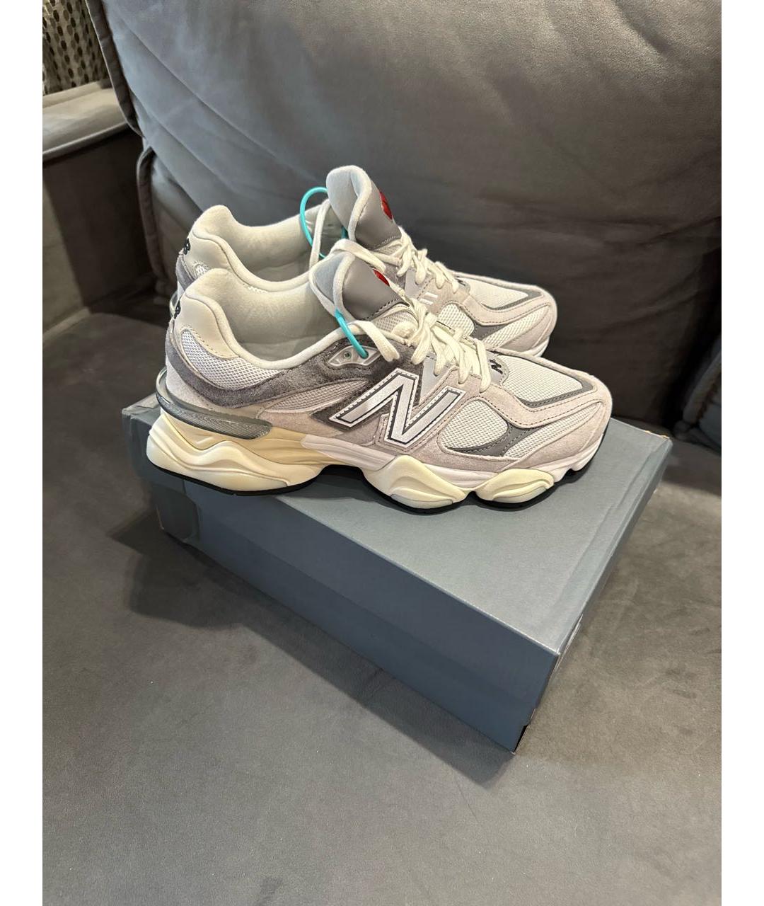 NEW BALANCE Серые замшевые высокие кроссовки / кеды, фото 5