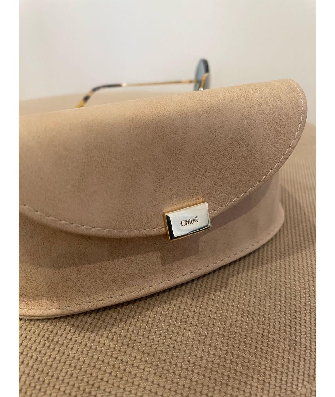 CHLOE Бирюзовые металлические солнцезащитные очки, фото 4