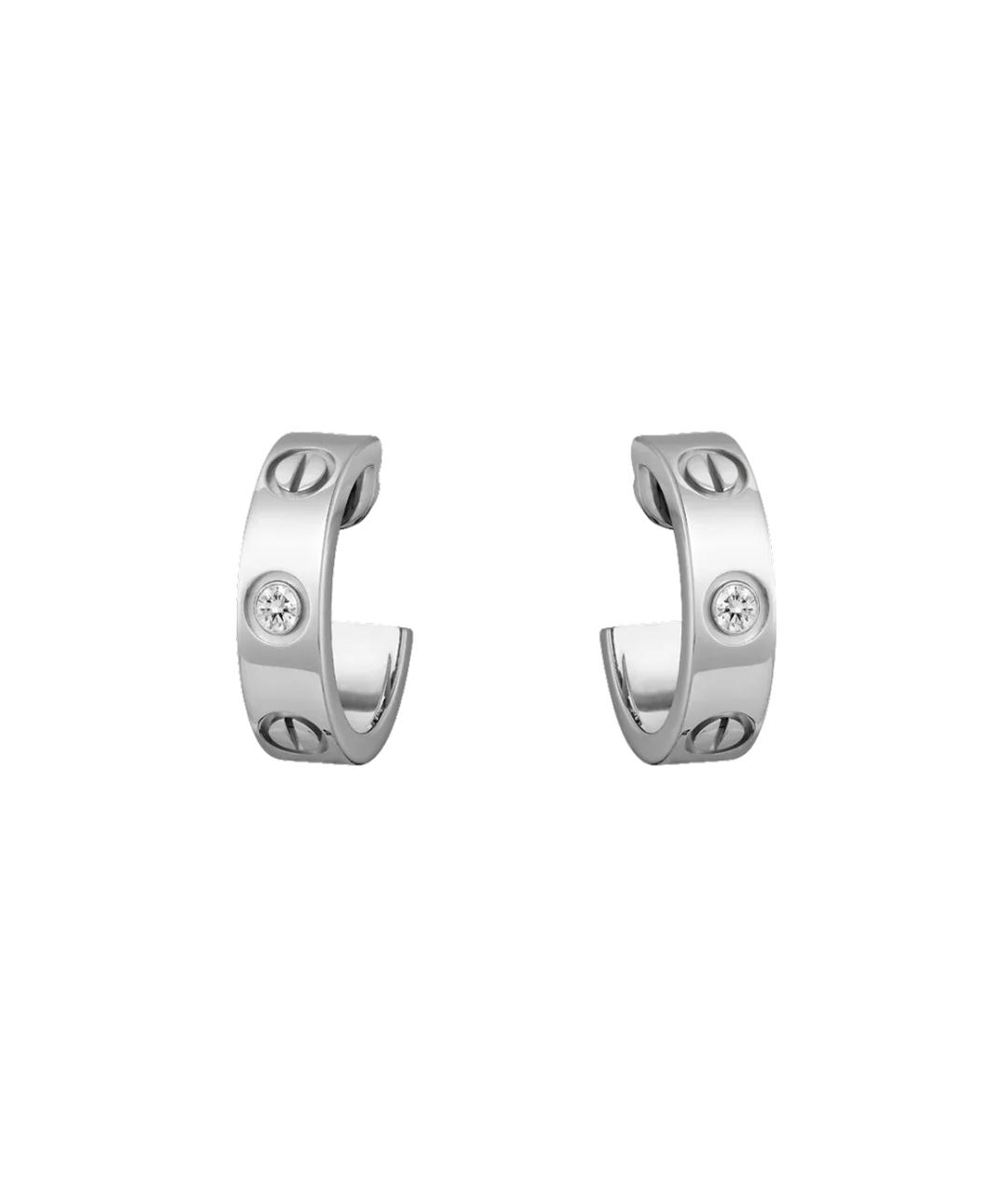 CARTIER Серебряные серьги из белого золота, фото 1