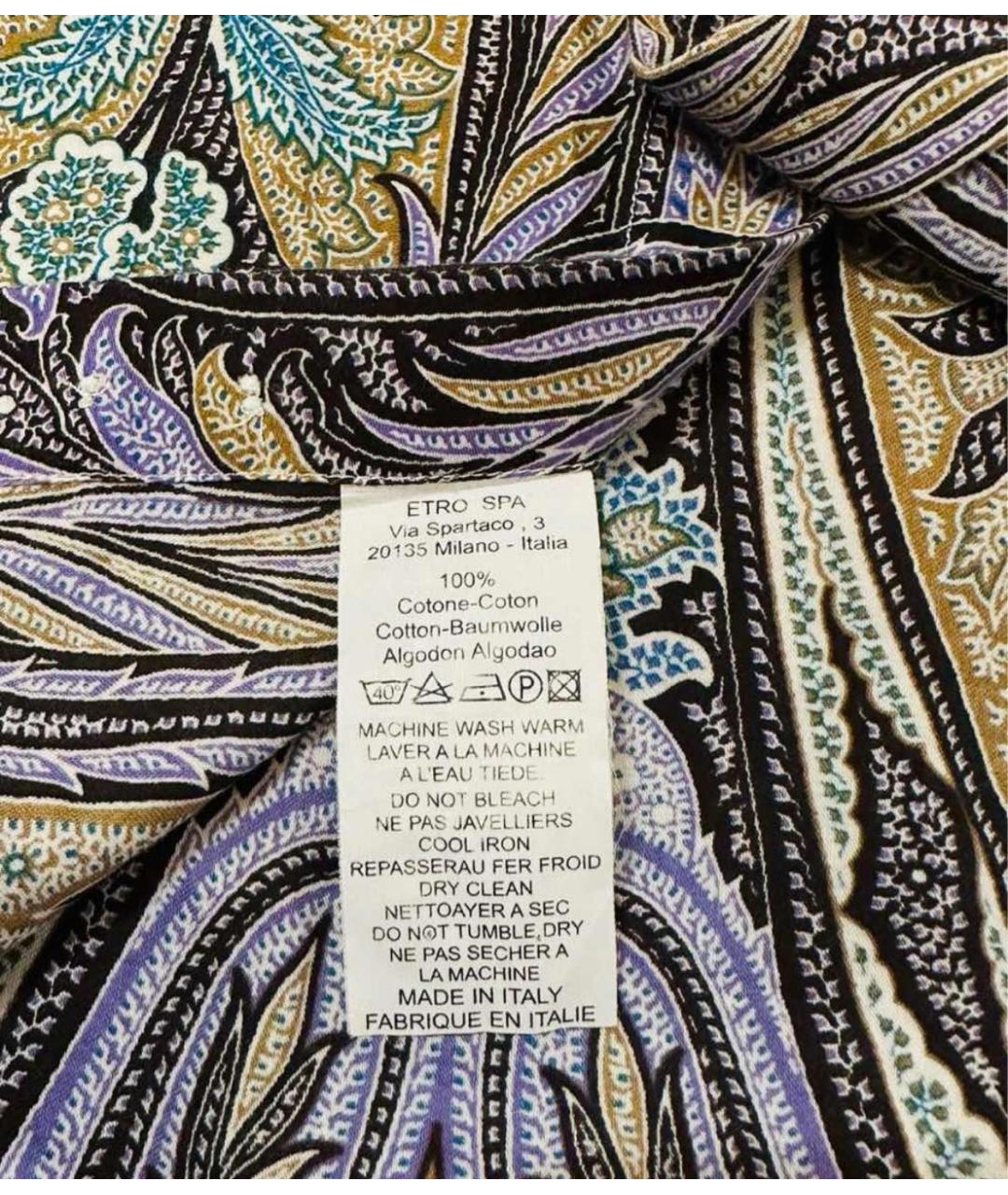 ETRO Мульти хлопковая кэжуал рубашка, фото 7