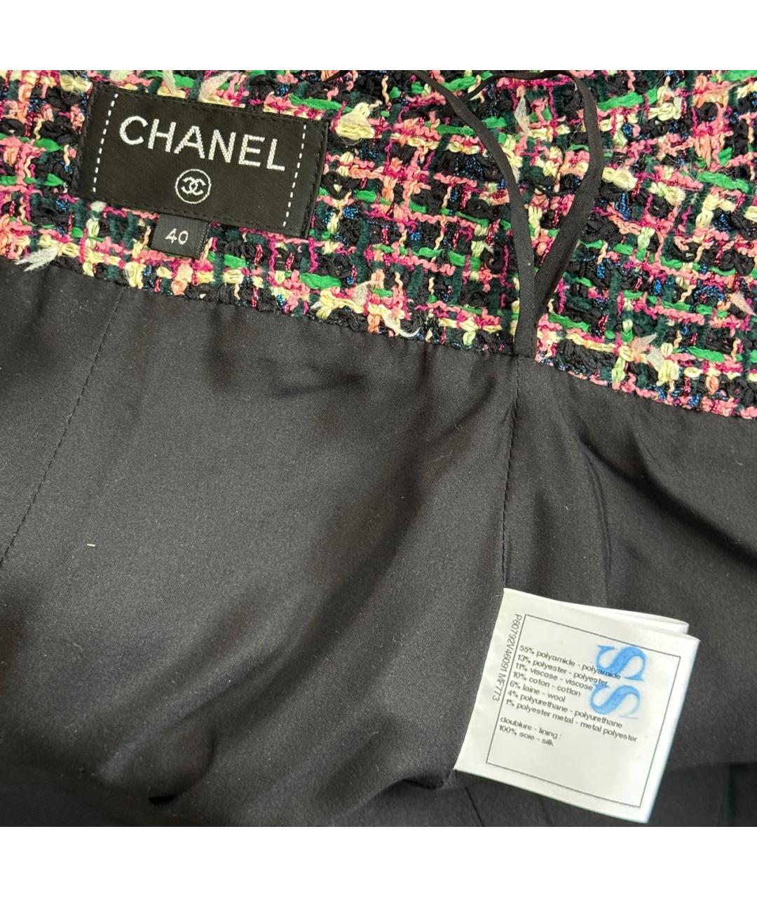 CHANEL Мульти шелковый костюм с юбками, фото 8