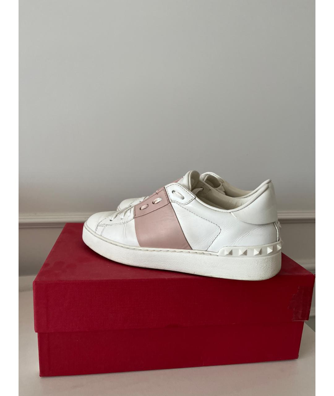 VALENTINO Белые кожаные кроссовки, фото 7