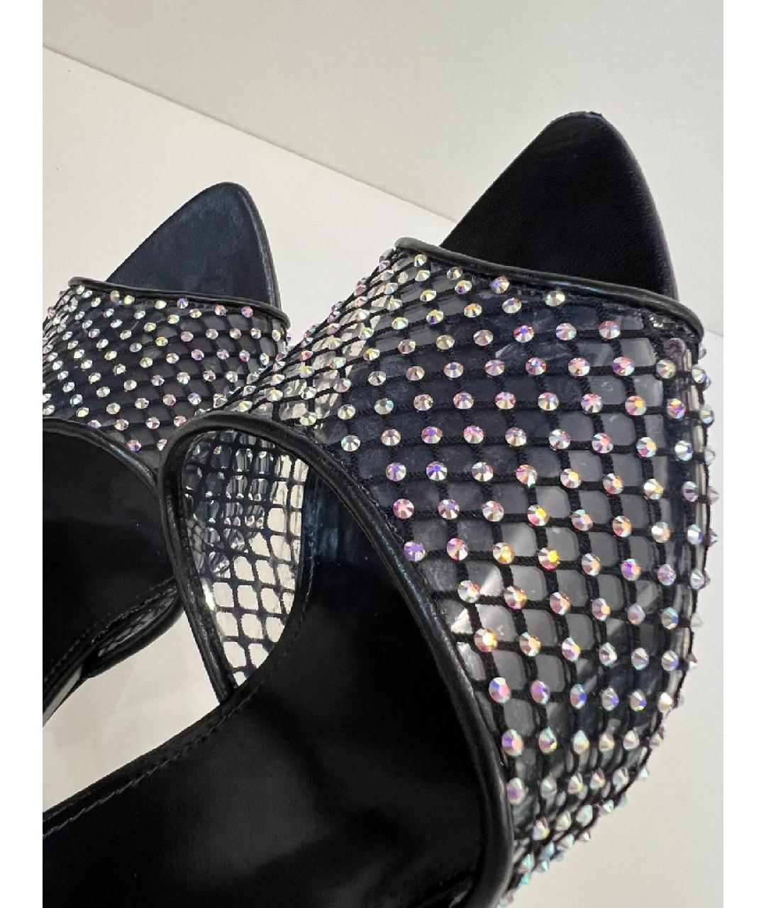 SAINT LAURENT Черные кожаные мюли, фото 8