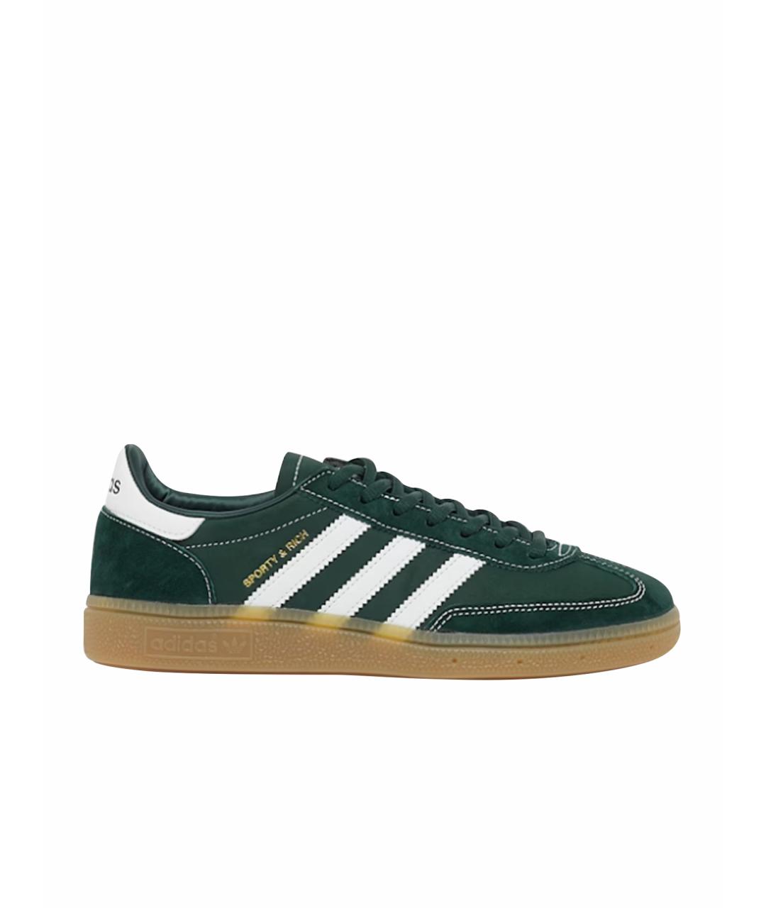 ADIDAS Зеленые текстильные кеды, фото 1