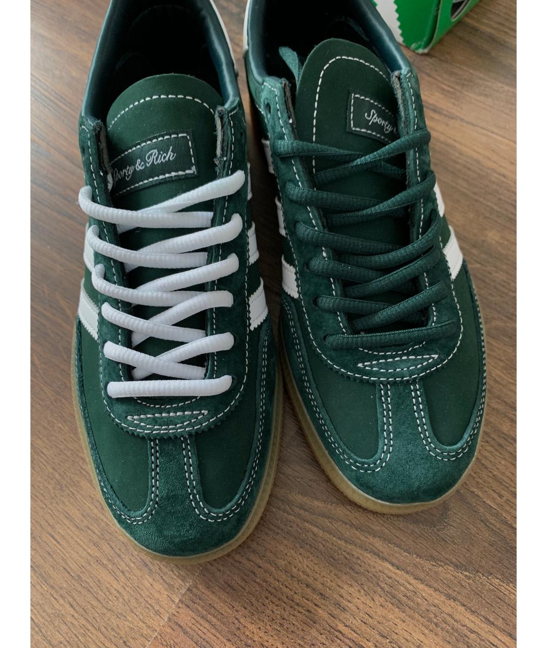 ADIDAS Зеленые текстильные кеды, фото 2