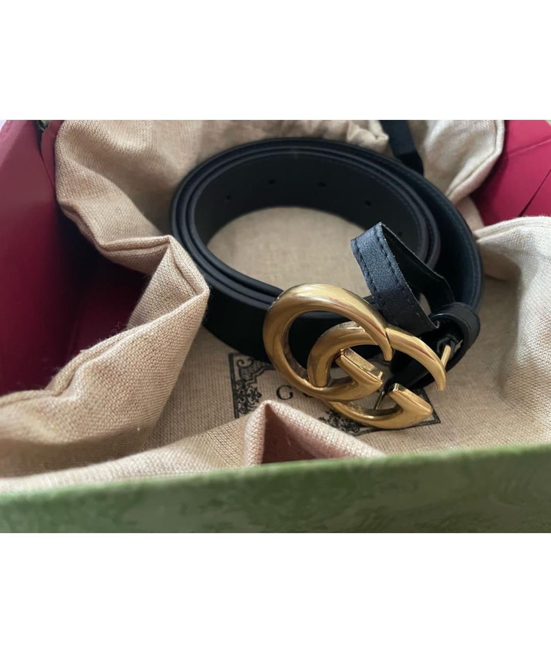 GUCCI Черный кожаный ремень, фото 6