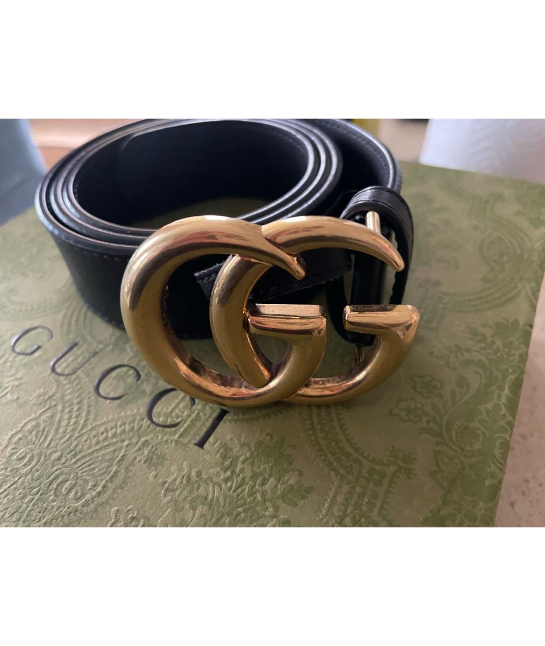GUCCI Черный кожаный ремень, фото 7