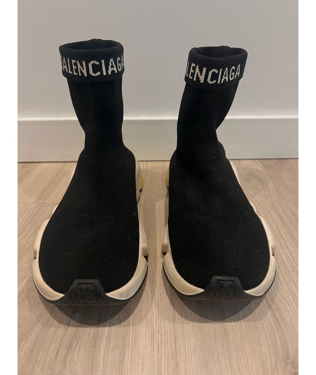 BALENCIAGA Черные текстильные кроссовки, фото 2