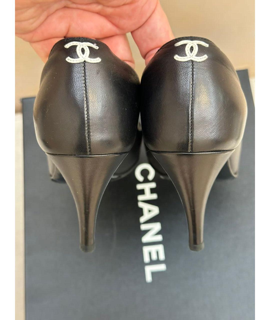 CHANEL Черные туфли, фото 4