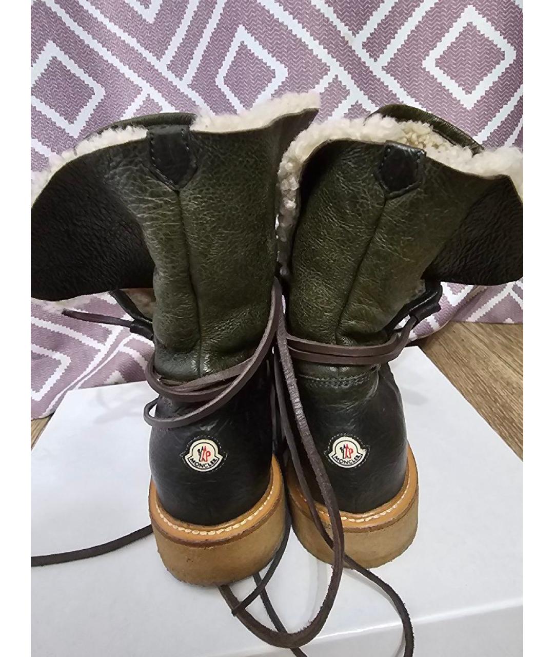 MONCLER Кожаные ботинки, фото 4