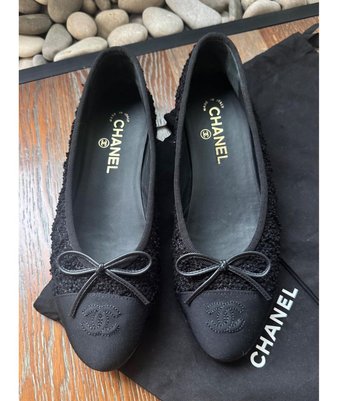 CHANEL Черные балетки, фото 2