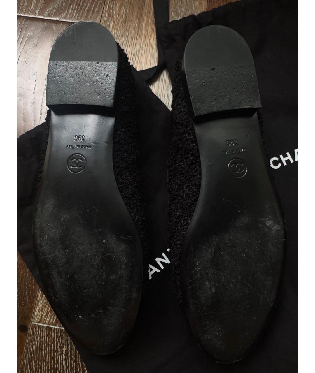 CHANEL Черные балетки, фото 6