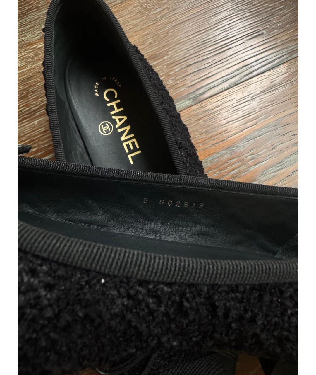 CHANEL Черные балетки, фото 7