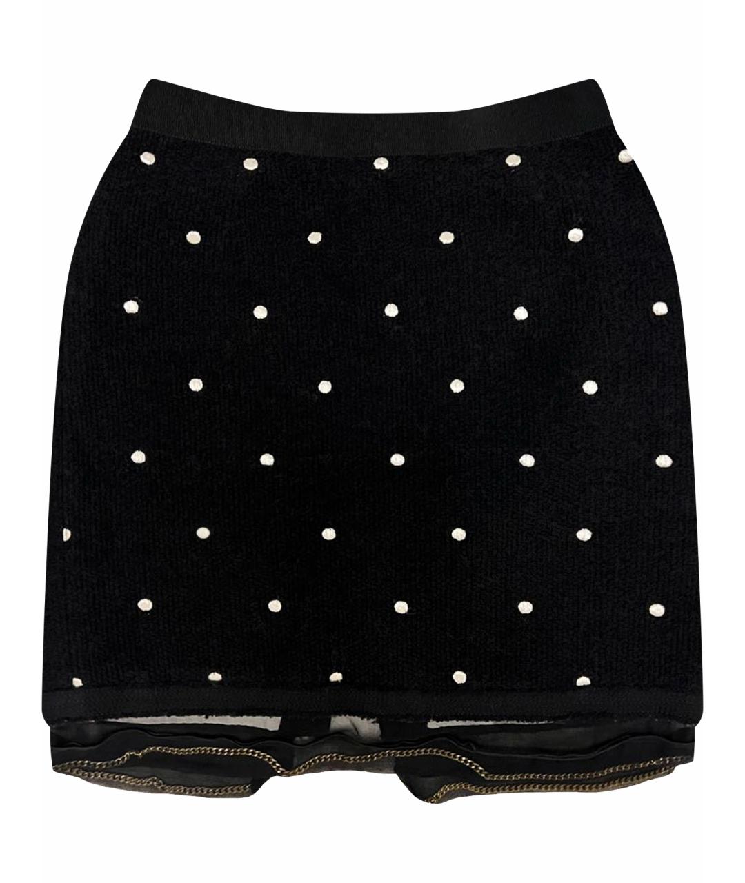 MARC JACOBS Черная шелковая юбка мини, фото 1