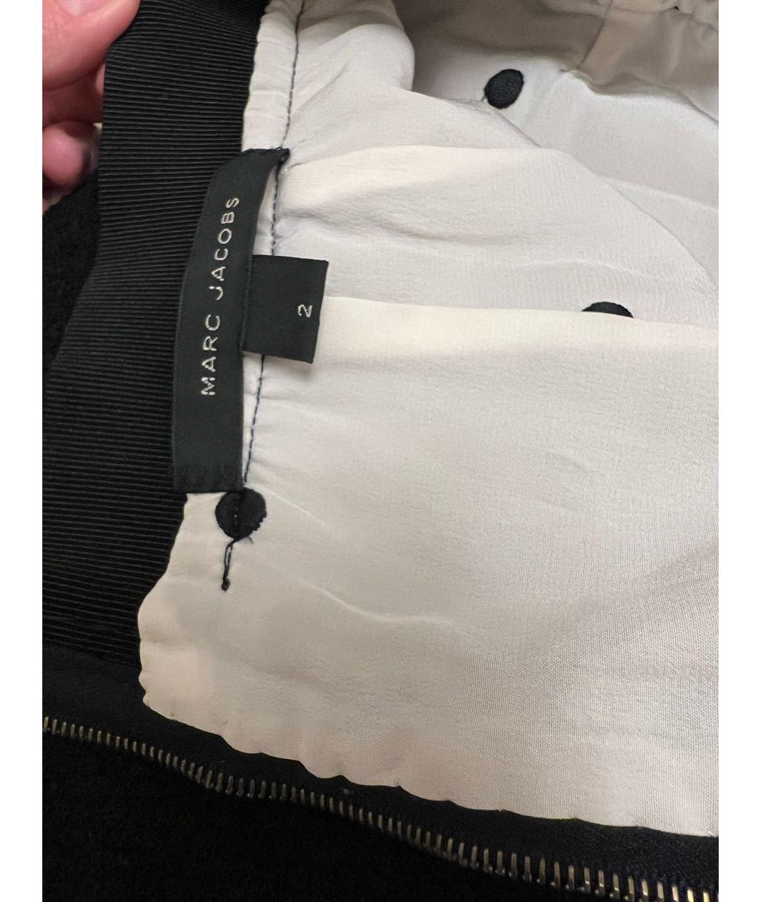 MARC JACOBS Черная шелковая юбка мини, фото 3