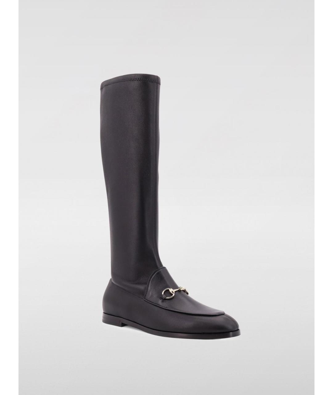 GUCCI Черные кожаные сапоги, фото 2