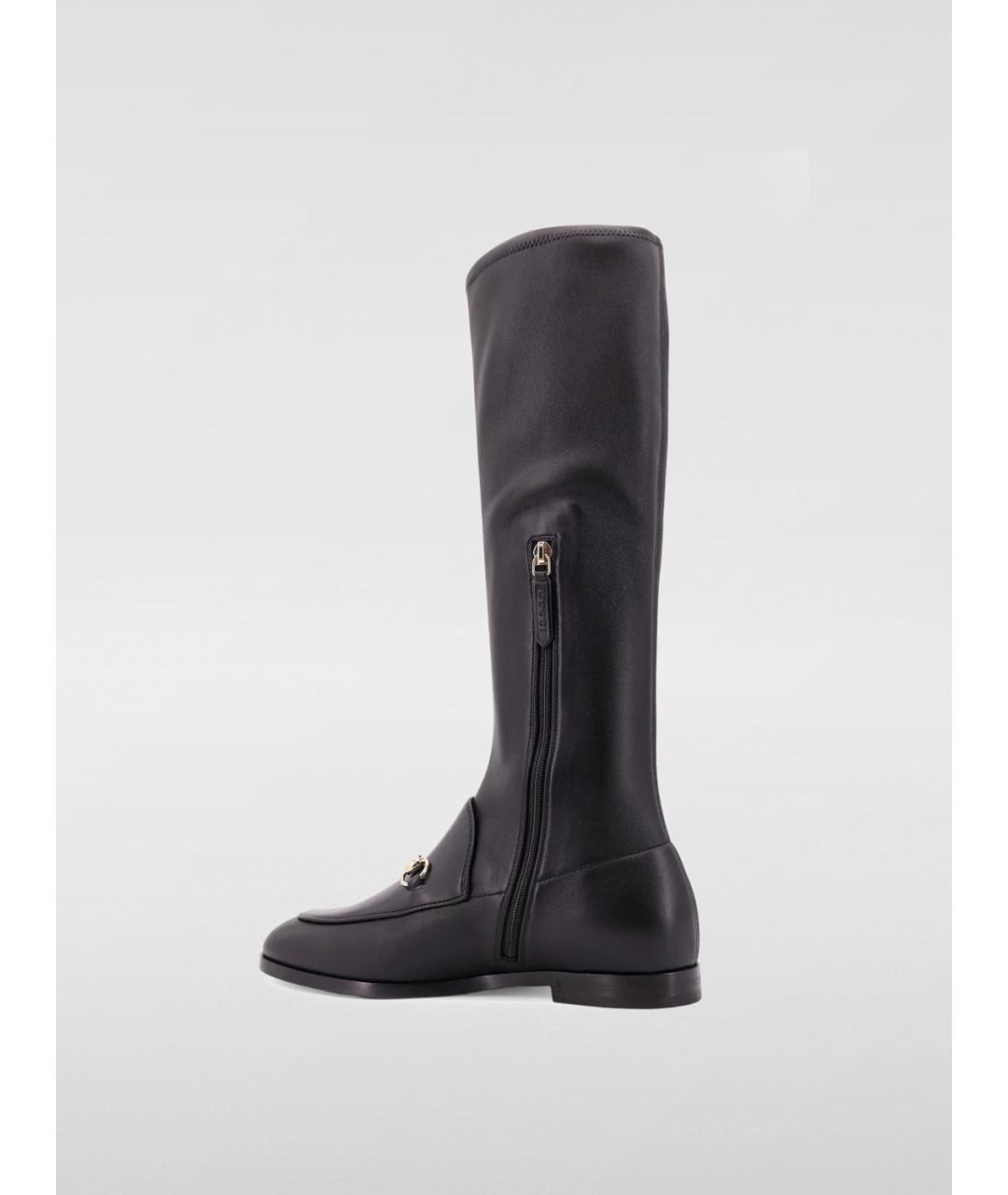GUCCI Черные кожаные сапоги, фото 3
