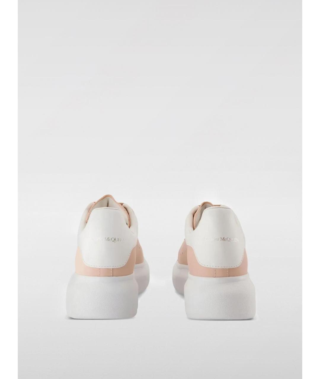 ALEXANDER MCQUEEN Розовые кожаные кеды, фото 3