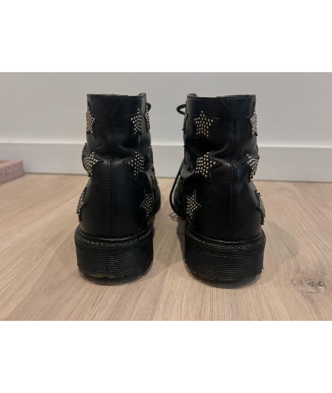 SAINT LAURENT Черные кожаные ботинки, фото 4