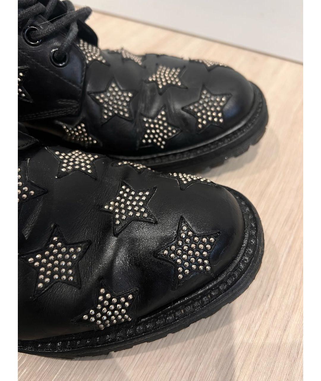 SAINT LAURENT Черные кожаные ботинки, фото 5