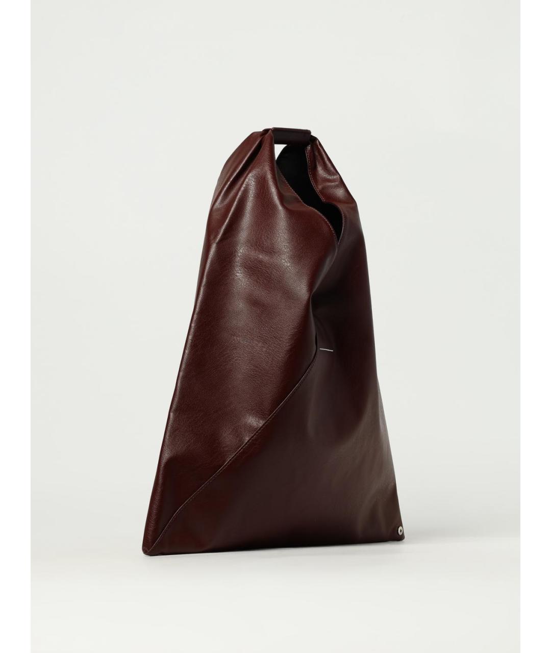 MM6 MAISON MARGIELA Бордовая кожаная сумка через плечо, фото 3