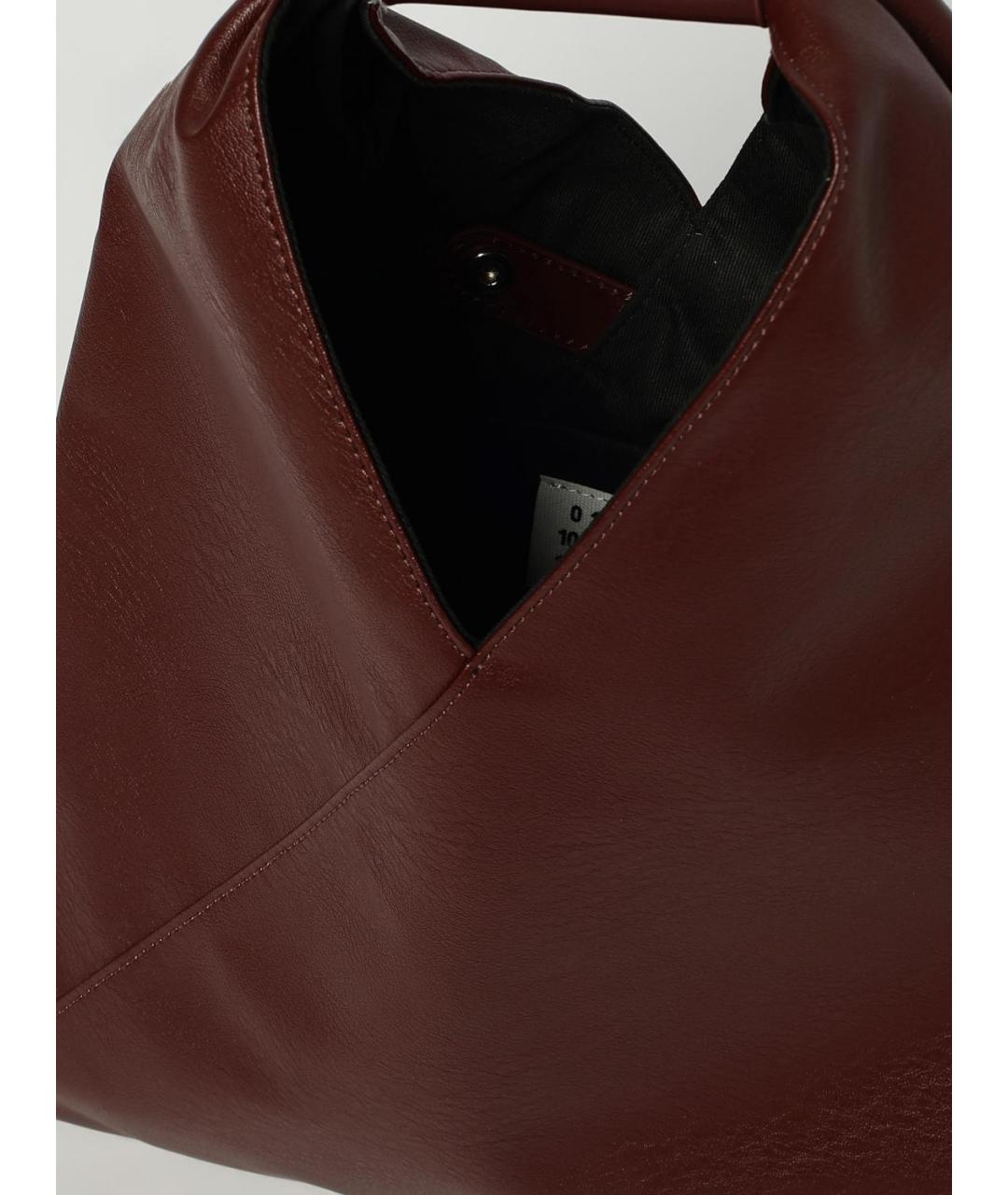 MM6 MAISON MARGIELA Бордовая сумка тоут из искусственной кожи, фото 4
