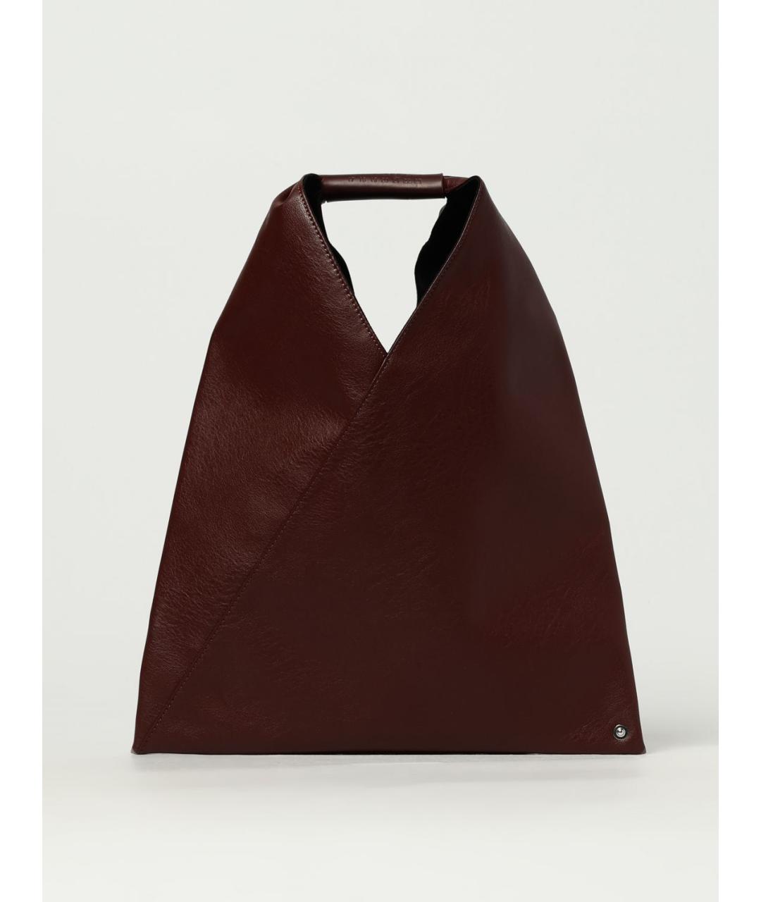 MM6 MAISON MARGIELA Бордовая сумка тоут из искусственной кожи, фото 6