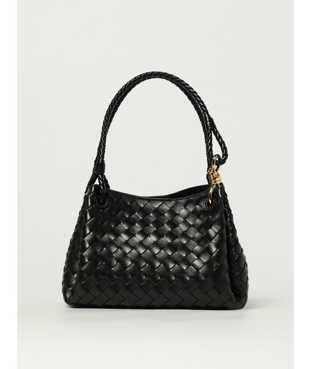 BOTTEGA VENETA Черная кожаная сумка тоут, фото 6