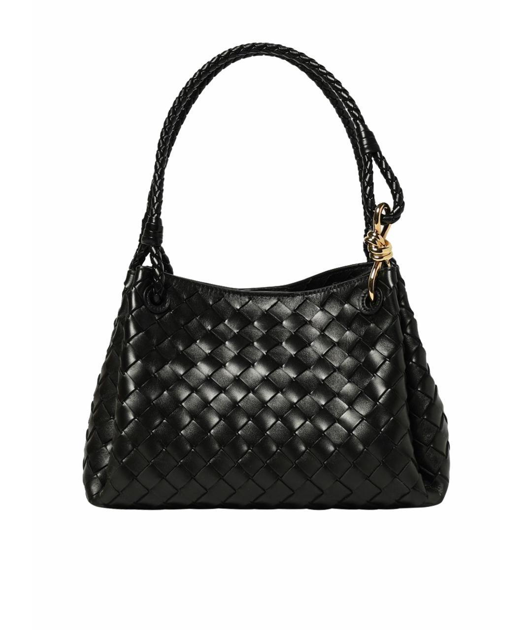 BOTTEGA VENETA Черная кожаная сумка тоут, фото 1