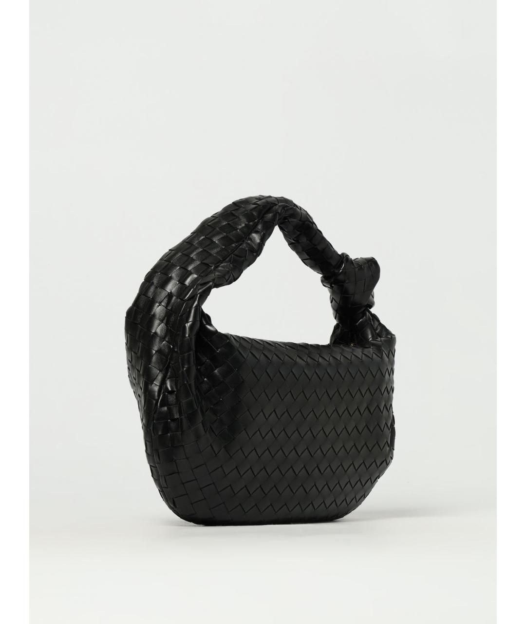 BOTTEGA VENETA Черная кожаная сумка через плечо, фото 3