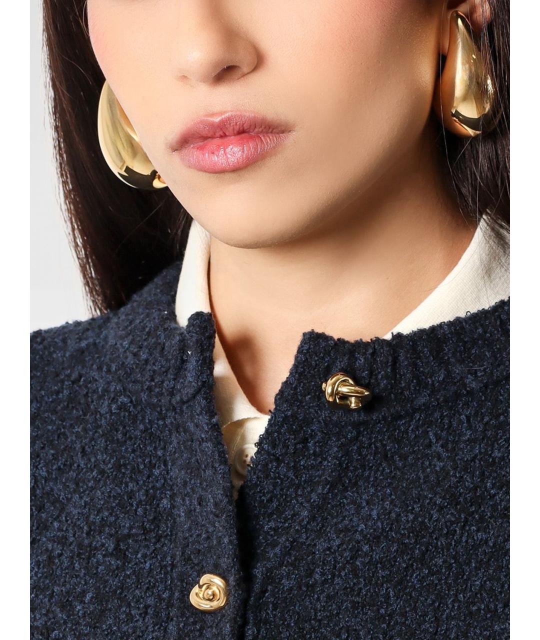 BOTTEGA VENETA Золотые серебряные серьги, фото 2