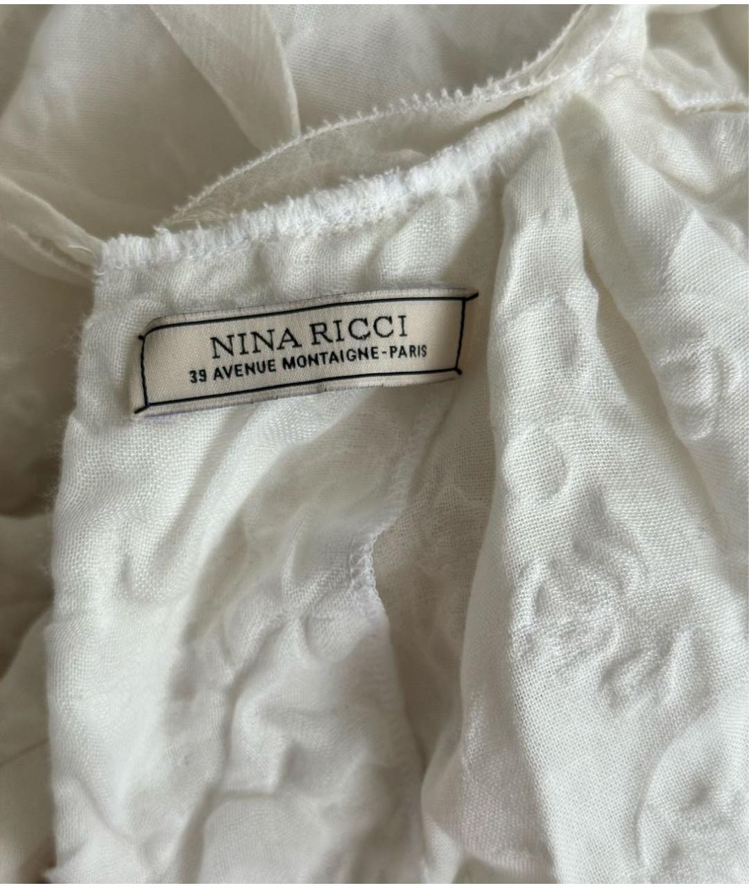 NINA RICCI Белое хлопковое платье, фото 3