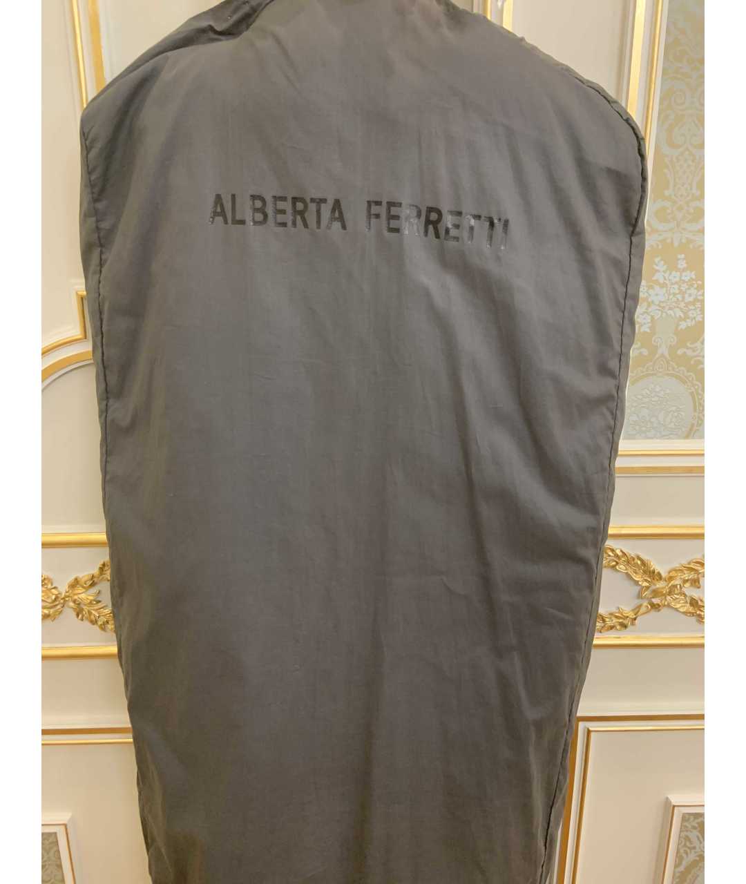ALBERTA FERRETTI Серое кашемировое пальто, фото 8