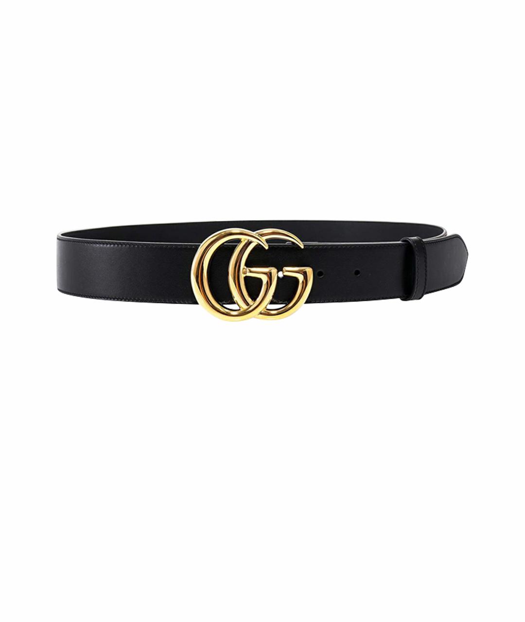 GUCCI Черный кожаный ремень, фото 1